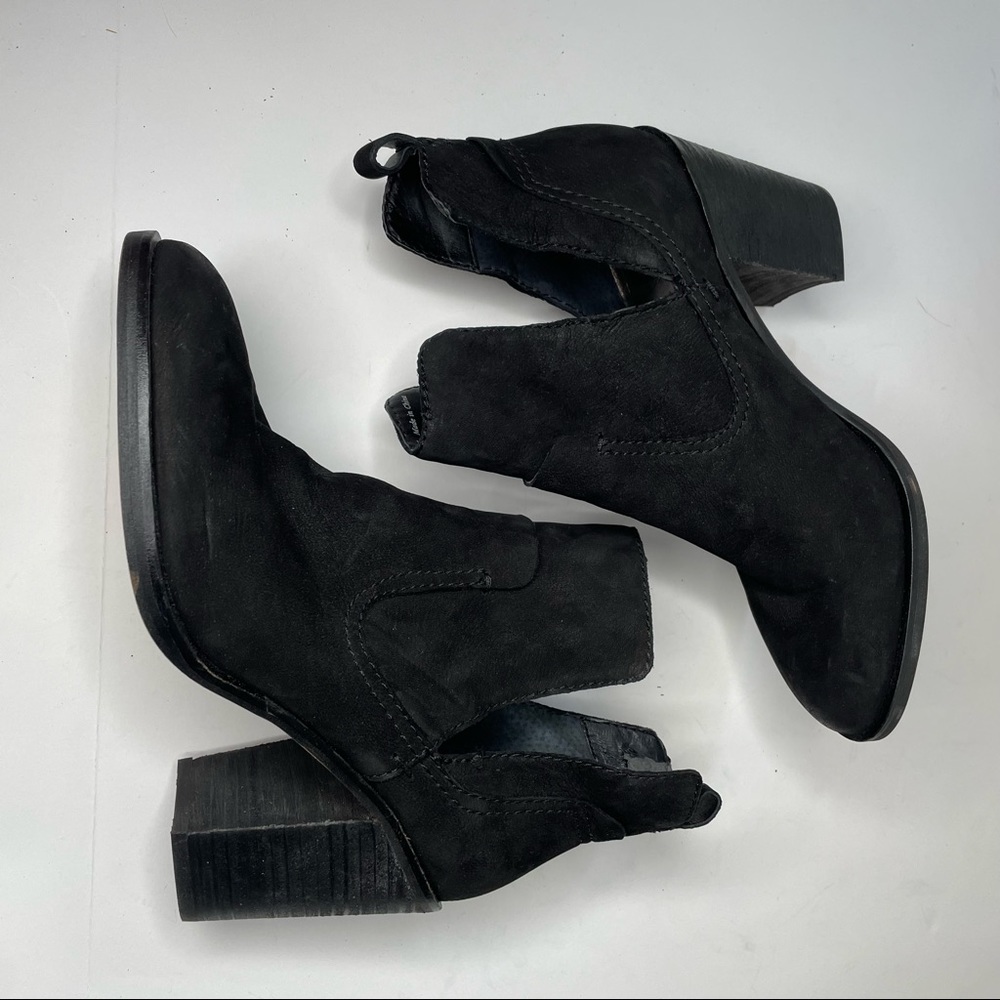 Dolce Vita black suede heeled booties